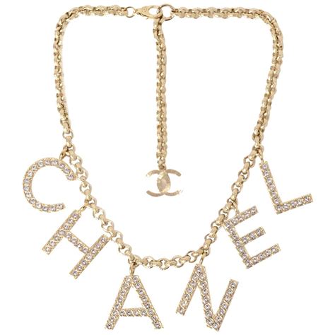 chanel letter necklace